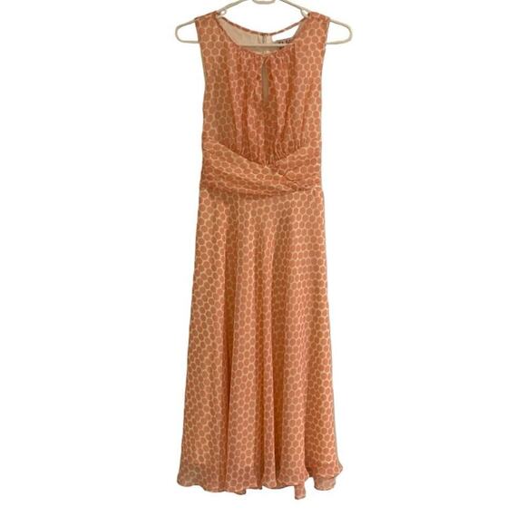R&K Dresses & Skirts - R&K Originals | Polka Dot Sleeveless Maxi Dress with Tie | Pink & White | Size 8